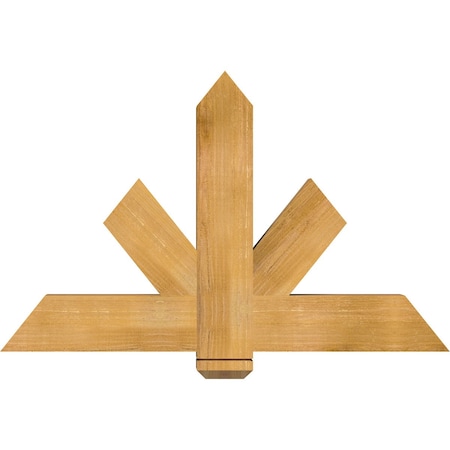Ekena Millwork Kennewick Rough Sawn Timber Gable Bracket, Western Red Cedar, 48"W x 30"H x 4"D x 6"F, 15/12 Pitch GBW048X30X0406KEN00RWR